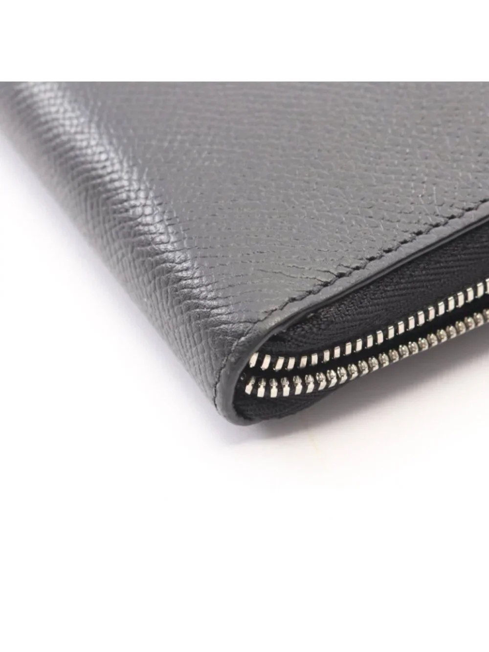 Balenciaga Round Length Wallet Black Leather